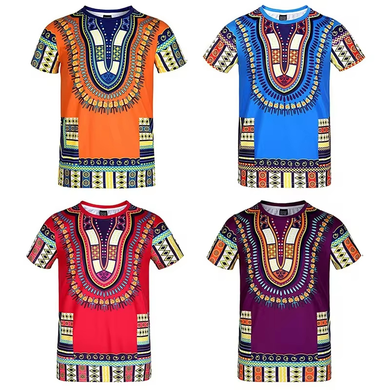 Kids Ethnic Fashion - Unisex 3D Impressão Africano Dashiki Padrões