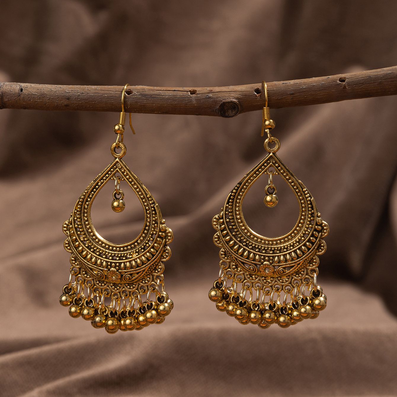 Ethnic Indian Fashion - Novos Brincos em Formato de Gota