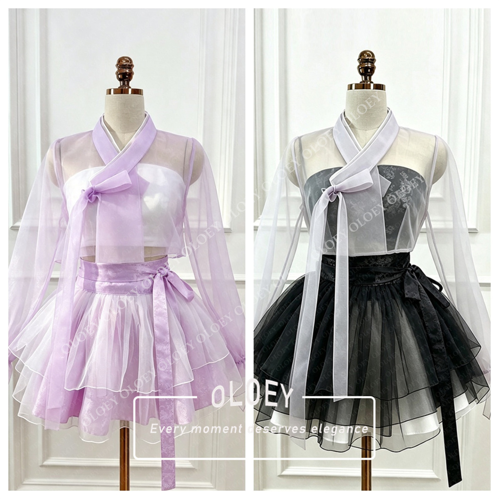 Hanbok Modern Set - Conjunto de Hanbok Curto Moderno OLOEY
