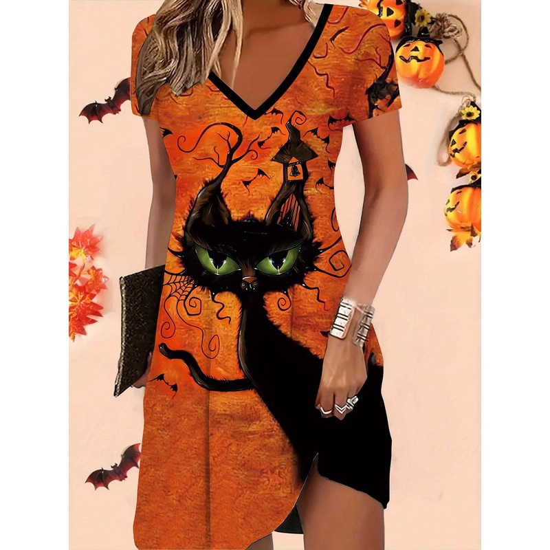 Estampa de Halloween com padrã - Y2K Ethnic Fashion avaliação e preço