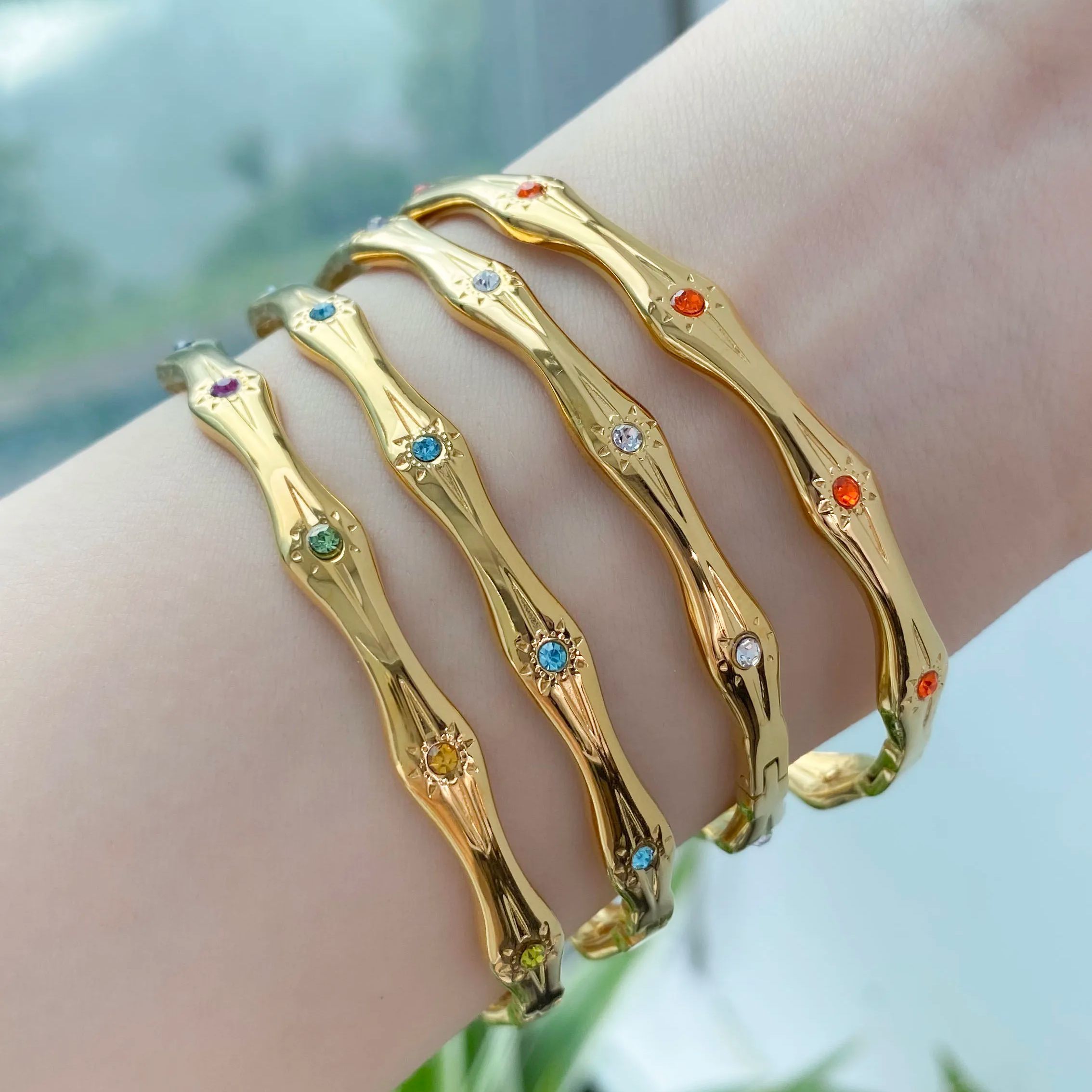 CARLIDANA Pulseiras de aço ino - Latest Ethnic Fashion For Women avaliação e preço