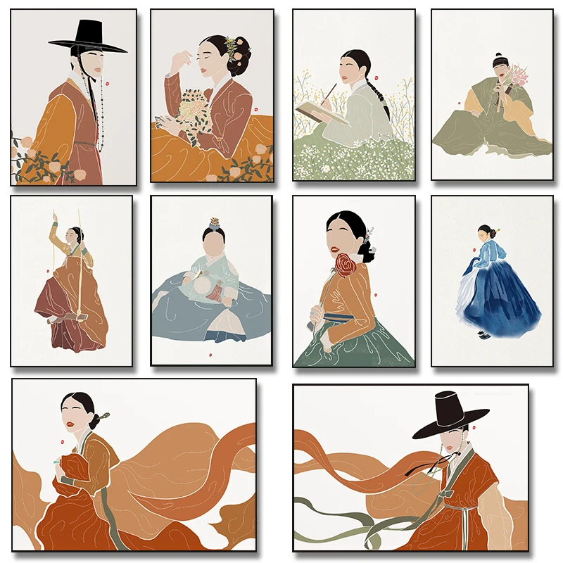 Coreano hanbok boho arte carta - Hanbok Modern Set avaliação e preço