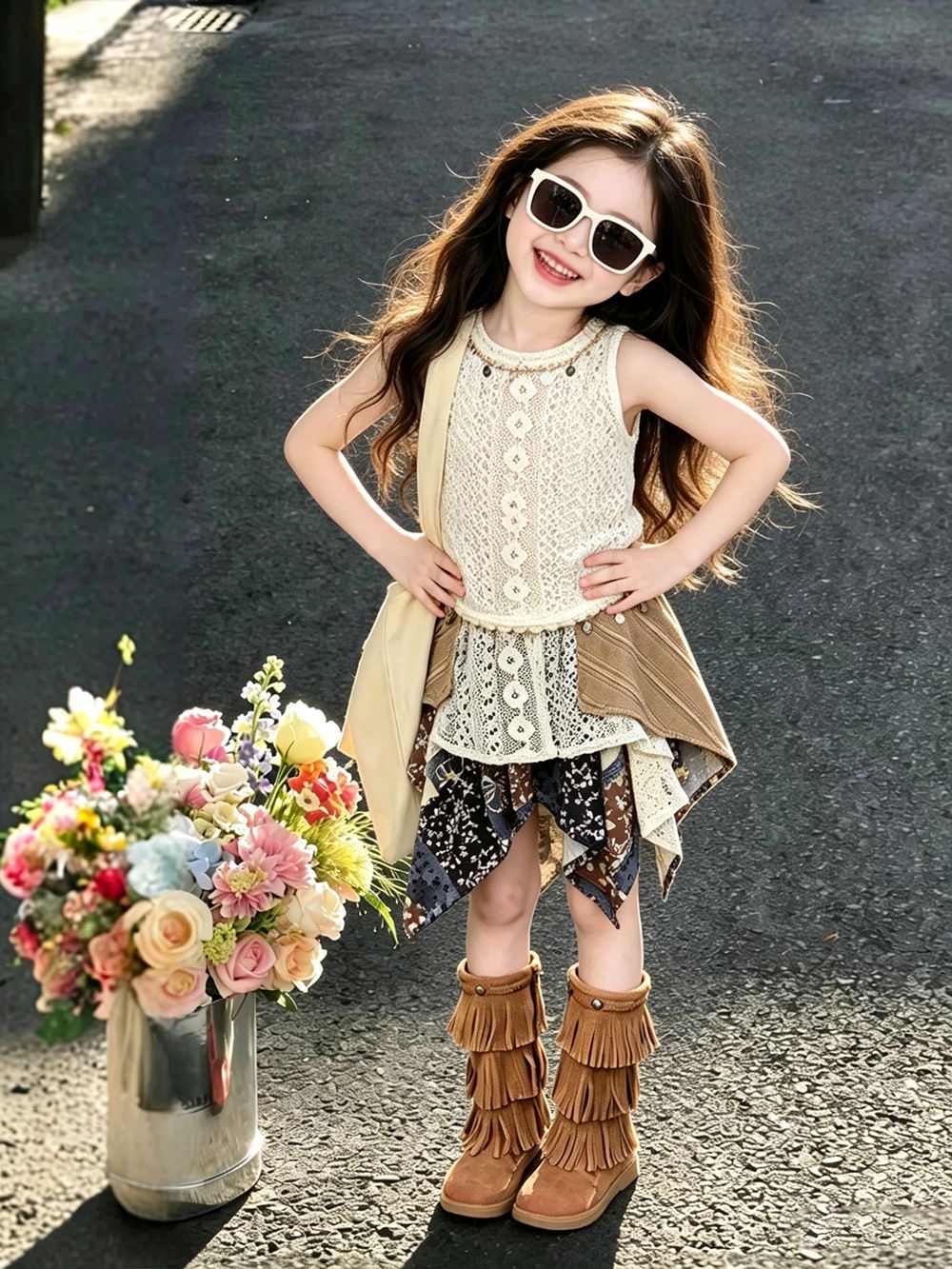 Conjunto de Verão para Meninas - Kids Ethnic Fashion avaliação e preço
